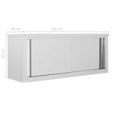 thumbnail of vidaXL Wandhängeschrank mit Schiebetüren 120×40×50 cm Edelstahl