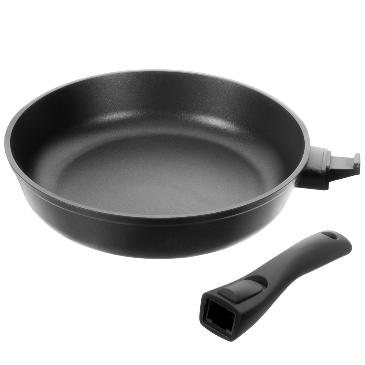 Bratpfanne 24 cm Pfanne mit Antihaftbeschichtung abnehmbarer Griff Universalpfanne für alle Herdarten inkl. Induktion Spülmaschinengeeignet