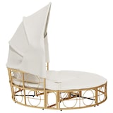 thumbnail of vidaXL Outdoor-Loungebett mit Dach und Kissen Poly Rattan