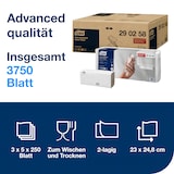 thumbnail of Tork weiche Zickzack Papierhandtücher weiß H3, Advanced Falthandtücher für Papierhandtuchspender, 2-lagig, 15 x 250 Tücher