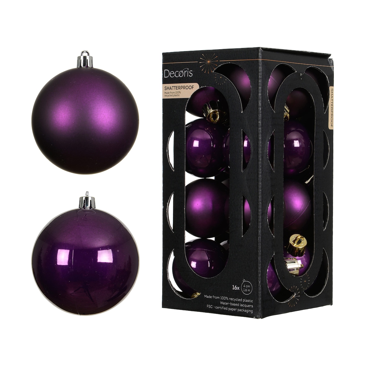 16 Weihnachtskugeln Kunststoff 4cm klein & bruchsicher Christbaumkugeln Weihnachtsbaumkugeln Christbaumschmuck Weihnachtsbaumschmuck Uni Feige