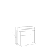 thumbnail of Consoletafel, haltafel, Smalle entreetafel met lade, 70x35x75cm, Voor hal en entree, Bijzettafel, Moderne stijl, Wit - 479_1