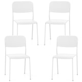 thumbnail of Helloshop26 - Set aus 4 modernen stapelbaren Gartenstühlen 48,5 x 44,5 x 81 cm optimierter Komfort modernes Design in weißem PP 20_0011820