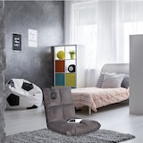 thumbnail of Relaxdays Bodenstuhl, Rückenlehne, verstellbar, Bodenkissen, 6 Positionen, Bodensitz, gepolstert, HBT: 58x50x55 cm, grau