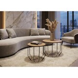 thumbnail of MCA 2er-Set Couchtisch HWC-P58, Beistelltisch Kaffeetisch Loungetisch, Industrial Metall Holz Eiche