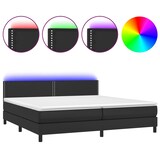 thumbnail of vidaXL Boxspringbett mit Matratze & LED Schwarz 200x200 cm Kunstleder
