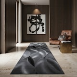 thumbnail of Teppich Waschbar Abstrakt Modern Strapazierfähig Esszimmer Flur Läufer Schwarz 80x300 cm OEKO-TEX Schadstoffgeprüft – INN von Kadima Design
