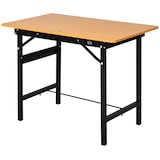 thumbnail of Banco de trabajo plegable mesa de trabajo plegable con regla transportador carga 100 kg 100x60x75,5 cm natural y negro