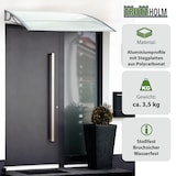 thumbnail of Haustürvordach 75 x 120 cm Hohlkammerplatte Aluabschlussleiste grau Haustürdach Pultvordach