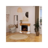 thumbnail of PORTO - Vrijstaande elektrische LED-haard - 28" - Licht eiken - 114 x 98 x 32