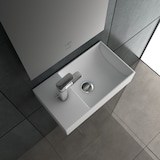 thumbnail of Alpenberger Waschbecken | Kleines Hängewaschbecken Gäste-WC | Waschplatz Lösung Keramik Eckig | Mini Handwaschbecken für Badezimmer Modernes Design