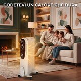thumbnail of Radiatore Ad Olio Elettrico 2000W Con 9 Elementi Termostato Regolabile 3 Livelli di Potenza Silenzioso Basso Consumo Con Ruote fino a 60m² Bianco
