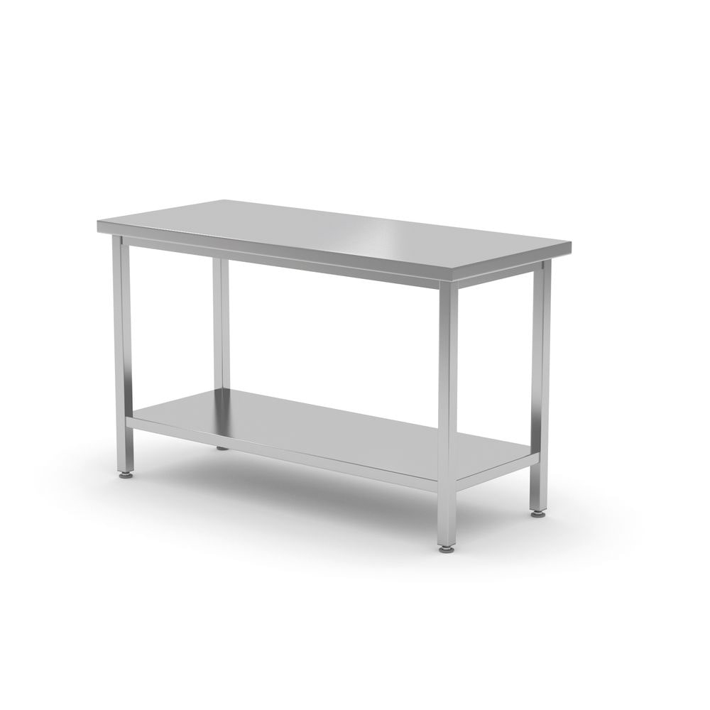 Hendi Kitchen Line werktafel met onderblad 1400x600x850mm