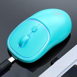 thumbnail of Souris Sans Fil Silencieuse Rechargeable 1600 DPI Rose Pour PC Et Mac Bleu YONIS
