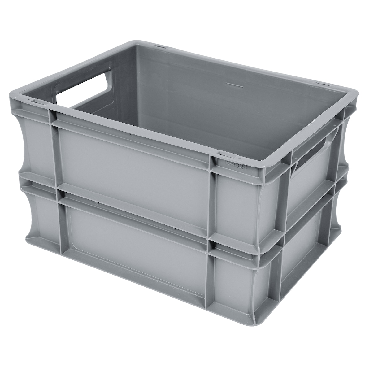 METRO Professional Bac Euroconteneur, PP, 40 x 30 x 24 cm, 22 L, 20 kg, empilable, avec poignée, gris