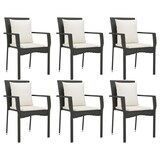 thumbnail of HELLOSHOP26 - Juego de comedor 7 piezas muebles de jardín y cojines resina tejida negra 02_0014476