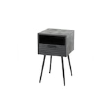 thumbnail of KAWOLA Nachttisch MIENA Beistelltisch Mangoholz schwarz 1 Schublade