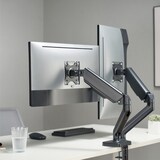 thumbnail of Support double écran articulé MecaMounts Dual pour moniteur PC standard ou incurvé de 17" à 32"