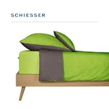 thumbnail of Schiesser Bettwäscheset Doubleface - Renforcé - 2-teilig - 135 x 200 cm - Grün-Dunkelgrau