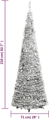 thumbnail of vidaXL Pop-Up-Weihnachtsbaum Künstlich Beschneit 200 LEDs 210 cm