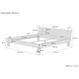 thumbnail of Geöltes Massivholzbett 200x200 Buche Großfamilienbett Doppelbett Zubehör wählbar 60.86-20 Federleisten