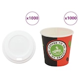 thumbnail of DELUKE® Coffee To Go Pappbecher 1000 Stück Mit Deckel - 120ml Einwegbecher Kaffeebecher To Go Getränkebecher Pappe Becher Einweg Teebecher