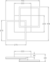 thumbnail of BARD moderne LED-Deckenleuchte 39W Schwarz 3394-22-101 Fabas Luce