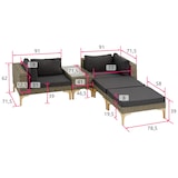 thumbnail of tectake Salottino in rattan con telaio in alluminio Bellaria - naturale - 404797