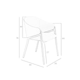 thumbnail of Angel Cerdá  Sedia rivestita in tessuto e similpelle con struttura in legno color Noce 4090C