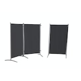 thumbnail of Leco Sichtschutz / Stellwand, 260 x 156 cm, Metall / Polyester, anthrazit, 3-teilig