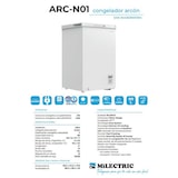 thumbnail of MILECTRIC Arcon Congelador ARC-N01, 99 Litros, Altura 83.5 cm, F, Blanco