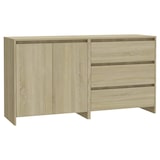 thumbnail of Helloshop26 - Buffet Sideboard Kommode Kleiderschrank Aufbewahrungsmöbel Organizer Küche Wohnzimmer Lounges 2er-Set Sonoma 02_0036829