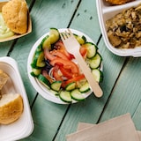 thumbnail of BIOZOYG 50 Stück Schale aus Zuckerrohr 400ml - Einwegschale für Salate, Bowls, Suppen, Eintöpfe - Runde Zuckerrohrschale - biologisch abbaubar