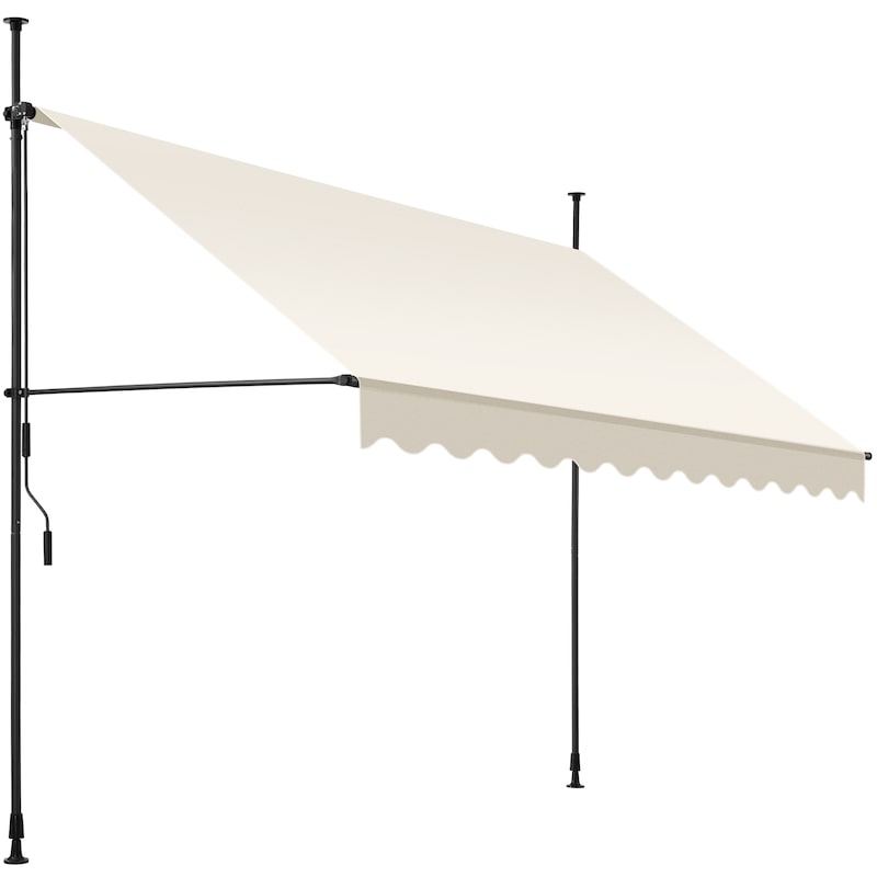 UISEBRT Markies voor balkon, 300 cm breed, aluminium knikarm