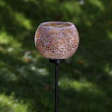 thumbnail of Windlicht Teelichthalter Deko Mosaik Gartenstecker Gartenstab orange