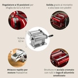 thumbnail of Marcato AT+RSO Nudelmaschine Atlas 150 rot