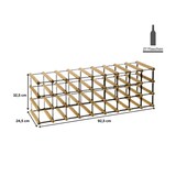 thumbnail of PROREGAL Modulares Weinregal VINOTECA MOD METAL | HxBxT 32,5x92,5x24,5cm | 9x3 Flaschen | Massives Kiefernholz | Braun geölt | Flaschenregal