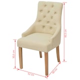 thumbnail of Chaises à manger lot de 6 crème tissu Modèle Jardin Pro