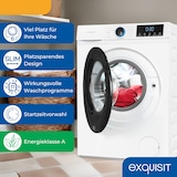 thumbnail of Exquisit WA6312-371A Waschmaschine, 6 kg, 1200 U/min, kompakt, Energieeffizienzklasse A, weiss