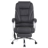 thumbnail of Sedia da ufficio in vera pelle Pacific con funzione di massaggio nero
