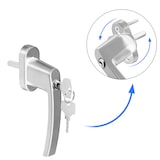 thumbnail of MONZANA® Fenstergriffe10er Set Aluminium weiß inkl. Schlüssel
