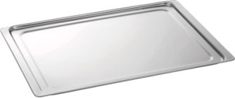 Un plateau métallique rectangulaire.