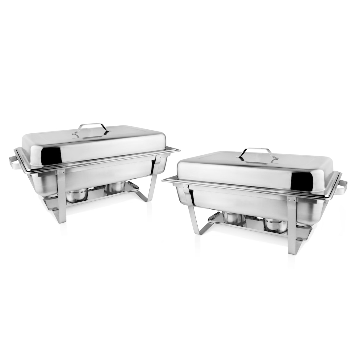 aro Set de 2 chafing dish / Chauffe-plats / AW-119 Twin, acier inoxydable, 60 x 35.5 x 30 cm, 6 récipients GN  2 couvercles