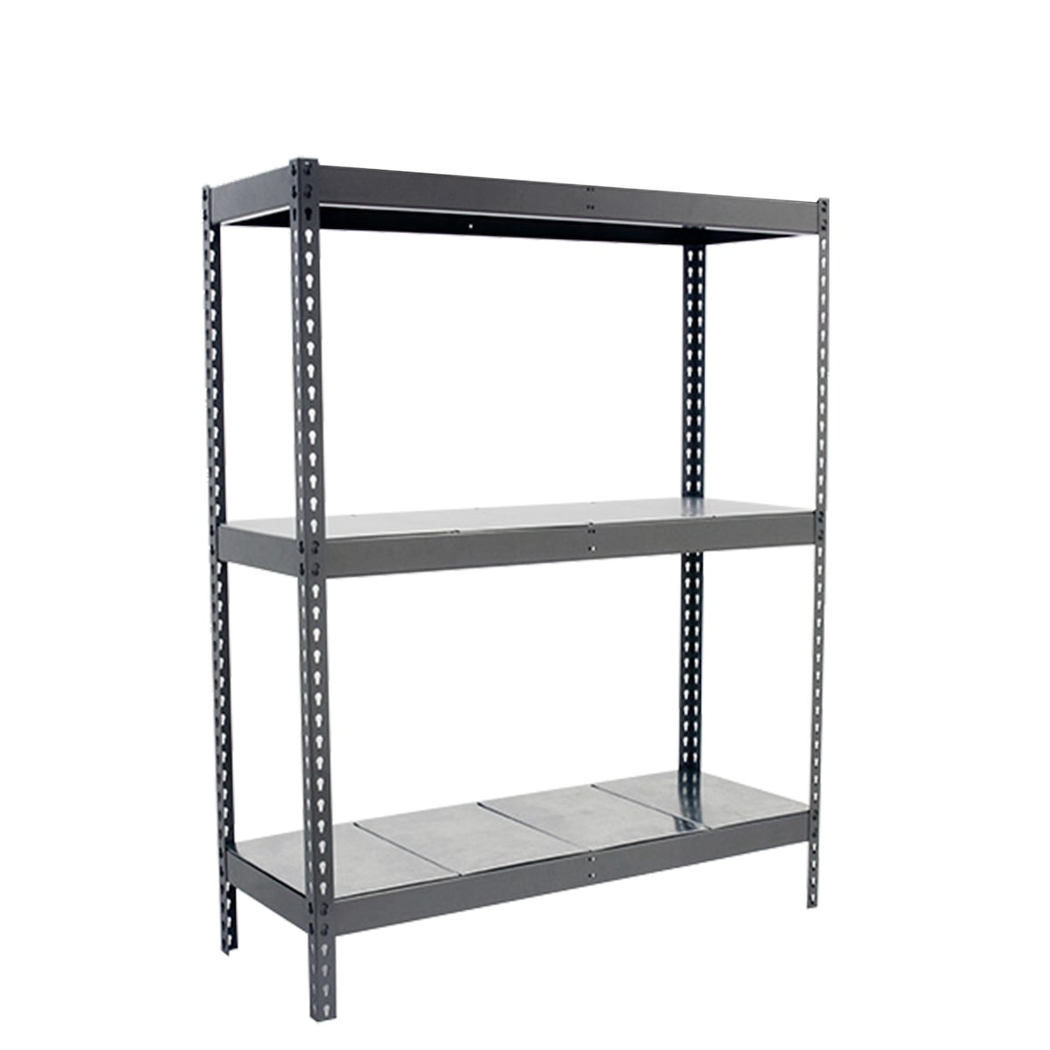 SimonRack Industrieregal, 2000x1500x600 mm, 600 kg am Biegepunkt, 3 Metallböden, Garagenregal, Grau/Verzinkt- Simonforte