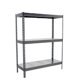 thumbnail of SimonRack Industrieregal, 2000x1500x600 mm, 600 kg am Biegepunkt, 3 Metallböden, Garagenregal, Grau/Verzinkt- Simonforte