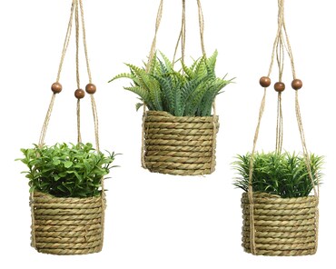 Planta Artificial Colgada Modelos Varios Ø8X12Cm