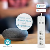 thumbnail of Nedis SmartLife Power Strip - 3 x Schutzkontakt (CEE 7/3) / 4 x USB - 16 A - 3680 W - 1.80 m - -10 - 40 °C - Android / IOS - Weiss
