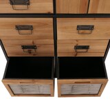 thumbnail of Apothekerkommode HWC-O80, Schrank Highboard Schubladen, Vintage Shabby-Look 136x73x35cm, natur