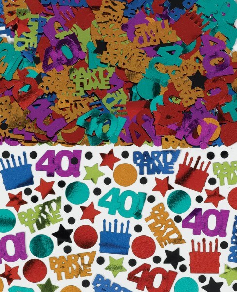 "40. Geburtstag Konfetti ""Dots & Stripes"""