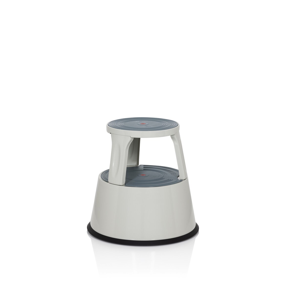 Taburete escalera / taburete con ruedas TIO-M II metal gris claro hjh OFFICE